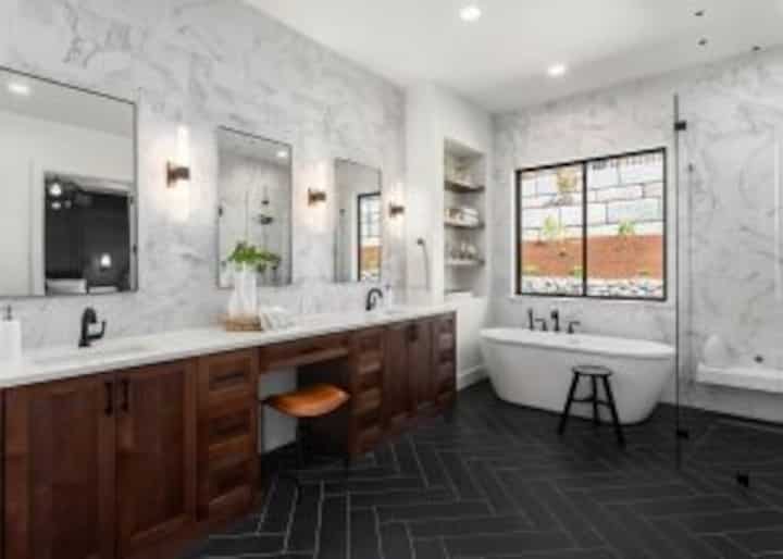 Fresh bathroom remodeling results in Tahoe, City, CA.